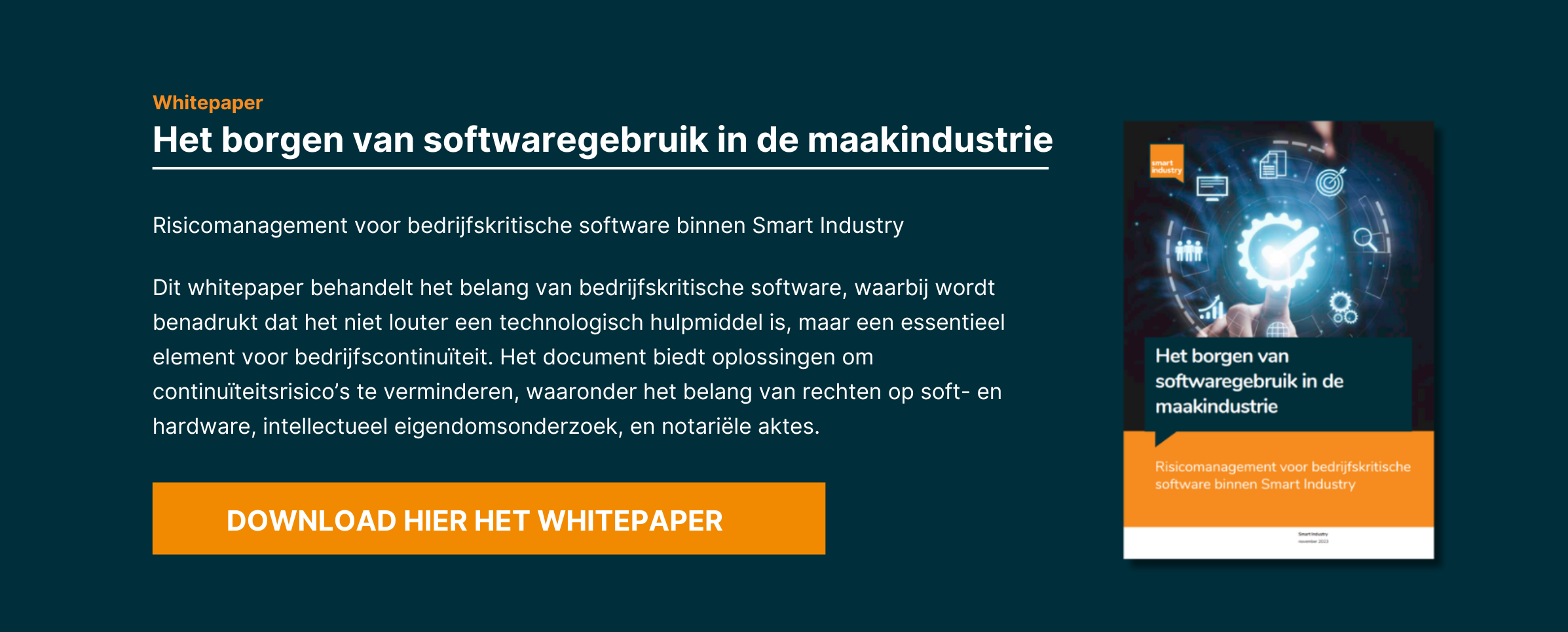 Whitepaper Het borgen van softwaregebruik in de maakindustrie